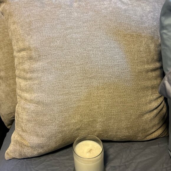 3pc Threshold oversize toss pillows tan Cream and Pillow 3pc Set 24” by 24” - Picture 1 of 4